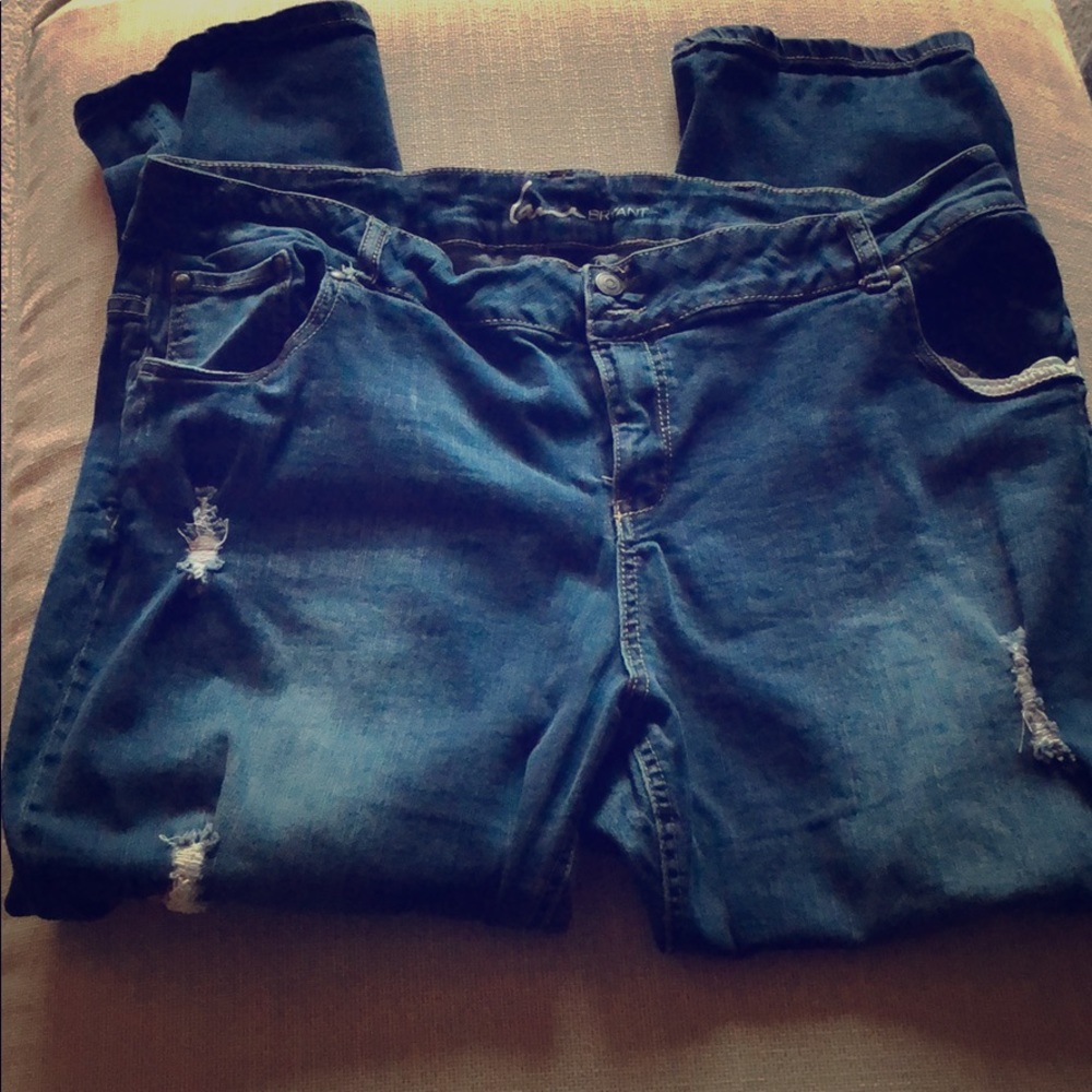 Lane Bryant distressed jeans - Like New Sz 24